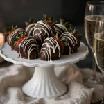 chocolate covered strawberries cake stand